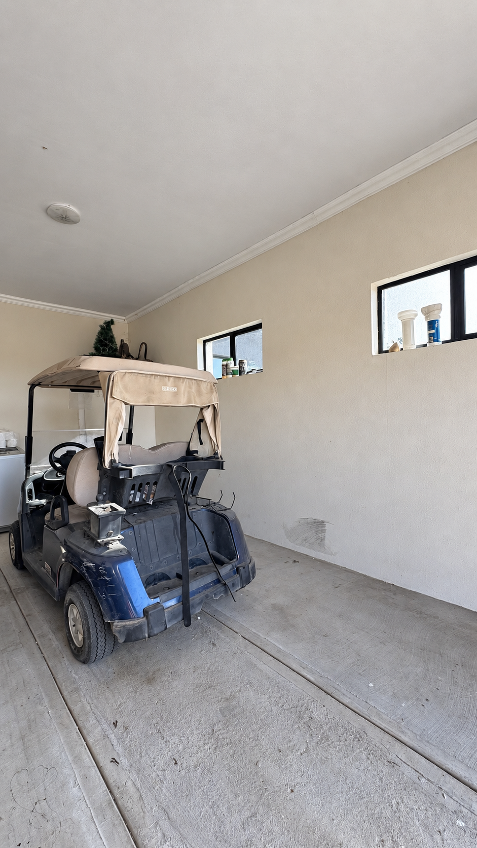 Golf cart ready for the Euphoria estate course at Sango on 9 Euphoria